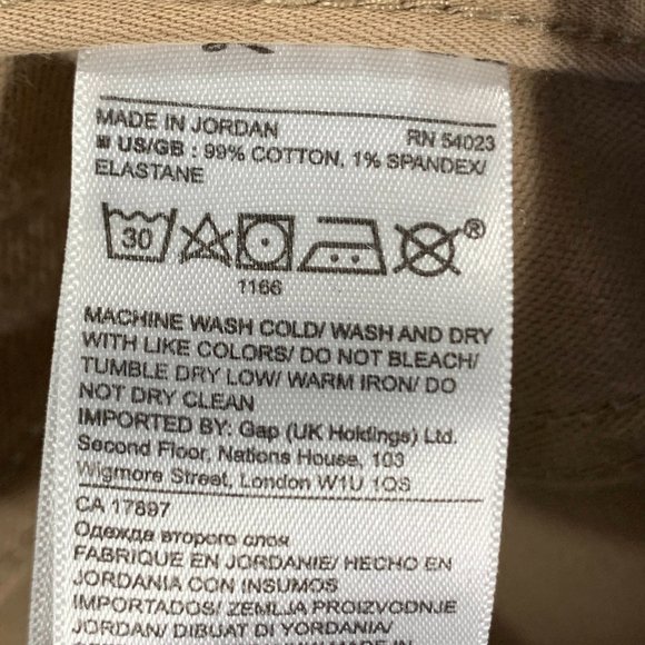 Banana Republic Pants Mens 31 The Traveler Slim Fit Tan Cotton Stretch Chino - Picture 10 of 10